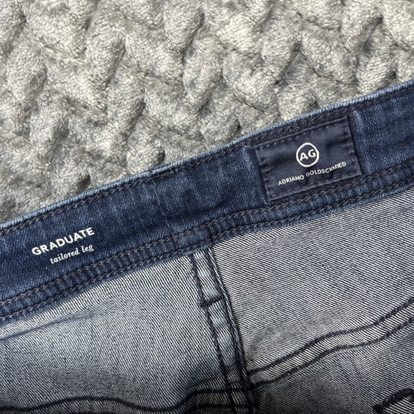 Adriano Goldschmied AG Jeans Mens 40x32 Graduate Tailored Leg Dark Wash W42"L30" - Picture 3 of 10